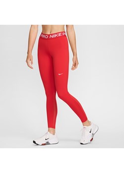 Damskie legginsy ze średnim stanem i wstawkami z siateczki Nike Pro - Czerwony ze sklepu Nike poland w kategorii Spodnie damskie - zdjęcie 186085157