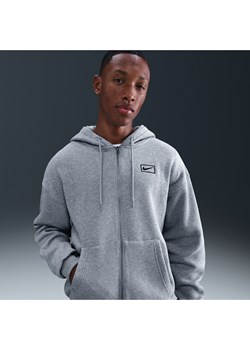 Męska bluza z kapturem i zamkiem na całej długości Nike Sportswear - Szary ze sklepu Nike poland w kategorii Bluzy męskie - zdjęcie 186085166