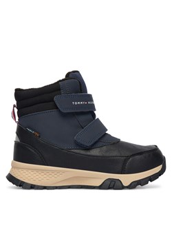 Śniegowce Tommy Hilfiger Velcro Bootie T1X5-34134-1592 S Czarny ze sklepu eobuwie.pl w kategorii Buty zimowe dziecięce - zdjęcie 186086177