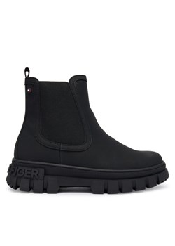 Botki Tommy Hilfiger T3X5-34130-1355999 D Czarny ze sklepu eobuwie.pl w kategorii Botki - zdjęcie 186086188