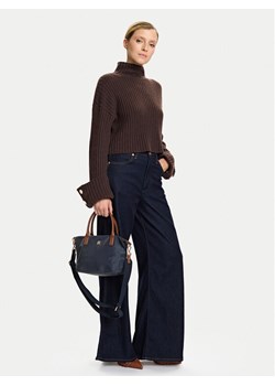 Torebka Tommy Hilfiger Popette Mini Tote AW0AW17709 Granatowy ze sklepu eobuwie.pl w kategorii Torebki damskie - zdjęcie 186086229