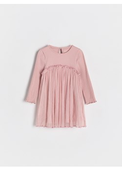 Reserved - Sukienka z tiulowym dołem - brudny róż ze sklepu Reserved w kategorii Sukienki dziewczęce - zdjęcie 186088317