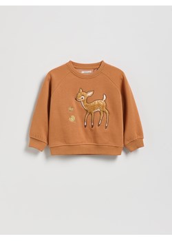 Reserved - Bluza z aplikacją - brązowy - id: 340FA-82X - marki Reserved - 186088436 Reserved - Bluza z aplikacją - brązowy ze sklepu Reserved w kategorii Bluzy dziewczęce - zdjęcie 186088436