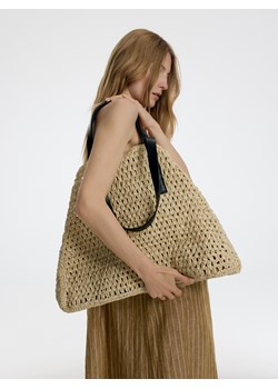 Reserved - Pleciona torebka shopper - złamana biel ze sklepu Reserved w kategorii Torby letnie - zdjęcie 186088458