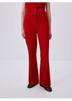 Reserved - Spodnie flare - czerwony ze sklepu Reserved w kategorii Spodnie damskie - zdjęcie 186089479