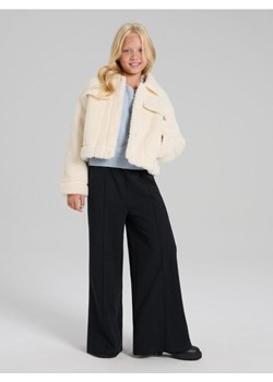 Sinsay - Spodnie wide leg z ozdobnymi przeszyciami - czarny - id: 031EU-99X - marki Sinsay - 186090689 Sinsay - Spodnie wide leg z ozdobnymi przeszyciami - czarny ze sklepu Sinsay w kategorii Spodnie dziewczęce - zdjęcie 186090689