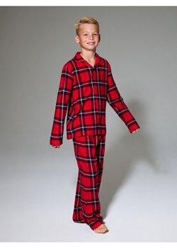 Sinsay - Piżama flanelowa w kratę - czerwony ze sklepu Sinsay w kategorii Piżamy dziecięce - zdjęcie 186090697