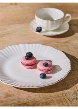 Sinsay - Talerz ze złotą obwódką - biały ze sklepu Sinsay w kategorii Talerze - zdjęcie 186090708