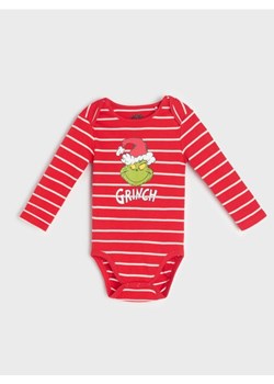 Sinsay - Body z nadrukiem Grinch - czerwony ze sklepu Sinsay w kategorii Odzież dla niemowląt - zdjęcie 186090766