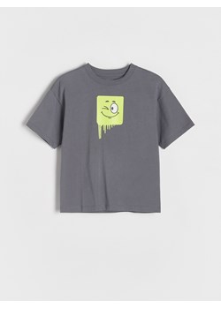 Reserved - T-shirt z nadrukiem - ciemnoszary ze sklepu Reserved w kategorii T-shirty chłopięce - zdjęcie 186092477