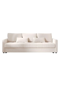 Kremowa welurowa sofa tapicerowana N4-M33 ze sklepu Edinos.pl w kategorii Sofy i kanapy - zdjęcie 186094419