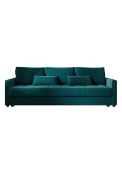 Welurowa rozkładana sofa w kolorze morskim A2-G05 ze sklepu Edinos.pl w kategorii Sofy i kanapy - zdjęcie 186094426
