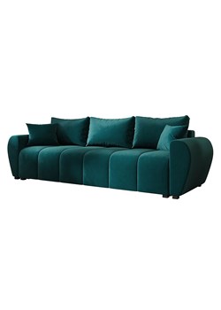 Welurowa sofa rozkładana w kolorze morskim T8-S02 - id: 52958 - marki Elior - 186094577 Welurowa sofa rozkładana w kolorze morskim T8-S02 ze sklepu Edinos.pl w kategorii Sofy i kanapy - zdjęcie 186094577
