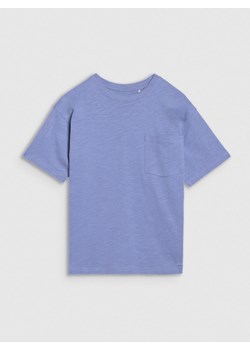 Chłopięcy t-shirt oversize 4F 4FJRSS25TTSHM2870 - niebieski ze sklepu Sportstylestory.com w kategorii T-shirty chłopięce - zdjęcie 186095036