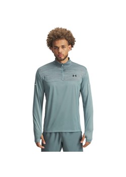 Męska bluza treningowa nierozpinana bez kaptura Under Armour UA Tech Utility 1/4 Zip - niebieska ze sklepu Sportstylestory.com w kategorii Bluzy męskie - zdjęcie 186095085