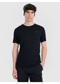 Męska koszulka trekkingowa 4F 4FWAW25TFTSM1526 - czarna ze sklepu Sportstylestory.com w kategorii T-shirty męskie - zdjęcie 186095376