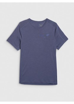 Męska koszulka trekkingowa 4F 4FWAW25TFTSM1526 - niebieska ze sklepu Sportstylestory.com w kategorii T-shirty męskie - zdjęcie 186095387