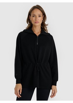 Damska bluza dresowa bez kaptura 4F 4FRAW25TSWSF2463 - czarna ze sklepu Sportstylestory.com w kategorii Bluzy damskie - zdjęcie 186095549