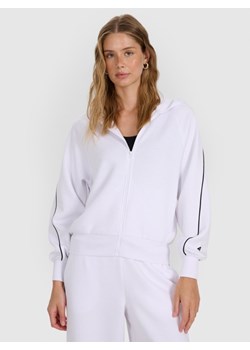 Damska bluza dresowa rozpinana z kapturem 4F 4FRAW25TSWSF2410 - biała ze sklepu Sportstylestory.com w kategorii Bluzy damskie - zdjęcie 186095887