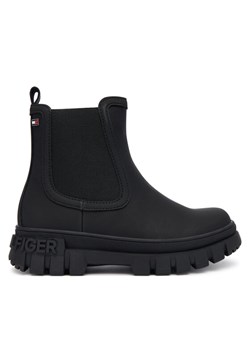 Tommy Hilfiger Botki T3X5-34130-1355999 S Czarny - id: 0000305518477 - marki Tommy Hilfiger - 186096439 Tommy Hilfiger Botki T3X5-34130-1355999 S Czarny ze sklepu MODIVO w kategorii Buty zimowe dziecięce - zdjęcie 186096439