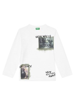 United Colors Of Benetton Bluzka 3TAMC10PV Biały Regular Fit ze sklepu MODIVO w kategorii T-shirty chłopięce - zdjęcie 186096448