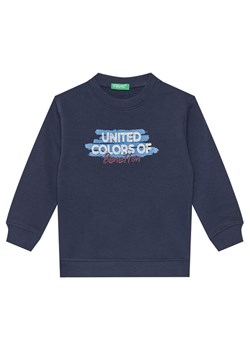 United Colors Of Benetton Bluza 3J70G10JY Granatowy Regular Fit ze sklepu MODIVO w kategorii Bluzy chłopięce - zdjęcie 186096569