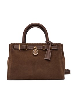 Tommy Hilfiger Torebka American Icon Mini Tote Suede Le AW0AW18202 Brązowy ze sklepu MODIVO w kategorii Torebki damskie - zdjęcie 186096578