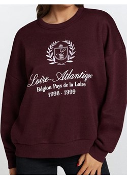 Sinsay - Bluza crewneck - czerwony ze sklepu Sinsay w kategorii Bluzy damskie - zdjęcie 186098647