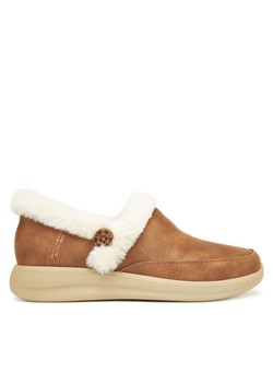 Kapcie Skechers Cozy Escape 168114/CSNT Brązowy ze sklepu eobuwie.pl w kategorii Kapcie damskie - zdjęcie 186099197