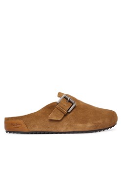 Klapki Pepe Jeans Corby Clog W PLS900001 Brązowy ze sklepu eobuwie.pl w kategorii Klapki damskie - zdjęcie 186099246
