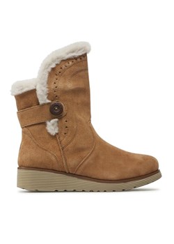 Botki Skechers Cozy Peak 49811/TAN Brązowy - id: 0000300263631 - marki Skechers - 186099335 Botki Skechers Cozy Peak 49811/TAN Brązowy ze sklepu eobuwie.pl w kategorii Botki - zdjęcie 186099335