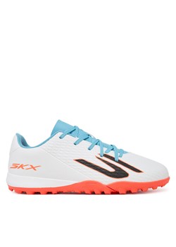 Buty do piłki nożnej Skechers Jr Youth Tf 252164L WTQP Biały ze sklepu eobuwie.pl w kategorii Buty sportowe dziecięce - zdjęcie 186099489