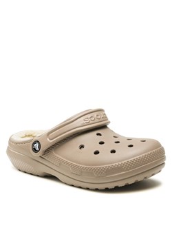 Klapki Crocs Crocs Classic Lined Clog 203591 Beżowy ze sklepu eobuwie.pl w kategorii Klapki damskie - zdjęcie 186099625
