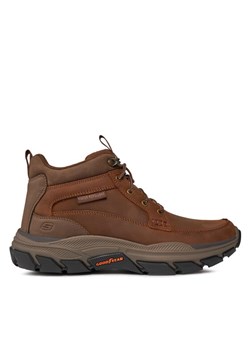 Trzewiki Skechers Respected Boswell 204454/CDB Brązowy ze sklepu eobuwie.pl w kategorii Buty zimowe męskie - zdjęcie 186099826
