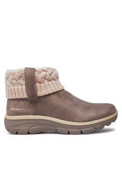 Botki Skechers Easy Going Cozy 167401/TPE Beżowy ze sklepu eobuwie.pl w kategorii Botki - zdjęcie 186099855
