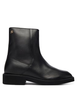 Botki Tommy Hilfiger Th Square Toe Leather Bootie FW0FW09046 Czarny - id: 0000305551849 - marki Tommy Hilfiger - 186099887 Botki Tommy Hilfiger Th Square Toe Leather Bootie FW0FW09046 Czarny ze sklepu eobuwie.pl w kategorii Botki - zdjęcie 186099887