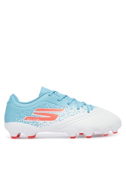 Buty do piłki nożnej Skechers Jr Youth Fg 252060L WTQP Biały ze sklepu eobuwie.pl w kategorii Buty sportowe dziecięce - zdjęcie 186100215