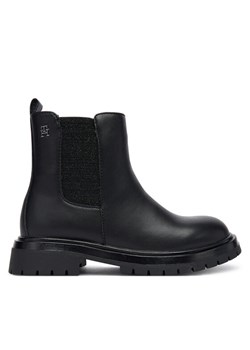 Botki Tommy Hilfiger T3A5-34152-1355999 S Czarny ze sklepu eobuwie.pl w kategorii Buty zimowe dziecięce - zdjęcie 186100386