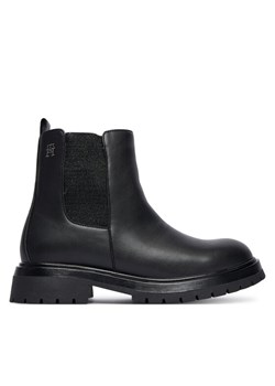 Botki Tommy Hilfiger Chelsea Boot T3A5-34152-1355 D Czarny ze sklepu eobuwie.pl w kategorii Buty zimowe dziecięce - zdjęcie 186100479