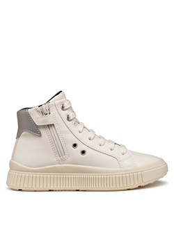 Sneakersy Geox J Laquinny J56M3A 000BC C1M1W S Écru ze sklepu eobuwie.pl w kategorii Buty sportowe dziecięce - zdjęcie 186100508