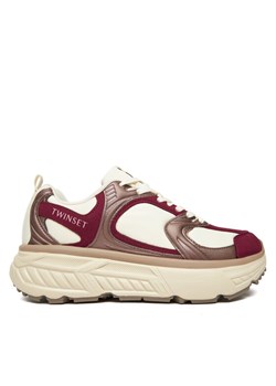 Sneakersy TWINSET 252TCP01C Bordowy ze sklepu eobuwie.pl w kategorii Buty sportowe damskie - zdjęcie 186100645