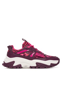 Sneakersy Versace Jeans Couture 79VA3SVG Bordowy ze sklepu eobuwie.pl w kategorii Buty sportowe damskie - zdjęcie 186100788