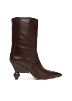 Botki Weekend Max Mara Rollio 2525796055600 Brązowy ze sklepu eobuwie.pl w kategorii Botki - zdjęcie 186100888
