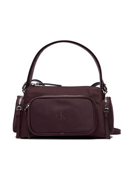 Torebka Calvin Klein Pocket Nylon Bag W/ Strap LV04F3132G Bordowy ze sklepu eobuwie.pl w kategorii Listonoszki - zdjęcie 186101617