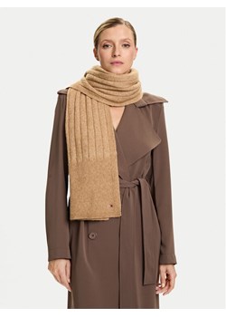 Szalik Tommy Hilfiger Flag Fluffy AW0AW17787 Beżowy ze sklepu eobuwie.pl w kategorii Szaliki i chusty damskie - zdjęcie 186101626