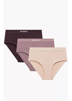 Atlantic 3-pack bawełniane figi damskie Maxi 3CLP-009-ROSC/WIN/BEZC, Kolor beżowo-bordowy, Rozmiar S, ATLANTIC ze sklepu Primodo w kategorii Majtki damskie - zdjęcie 186118835
