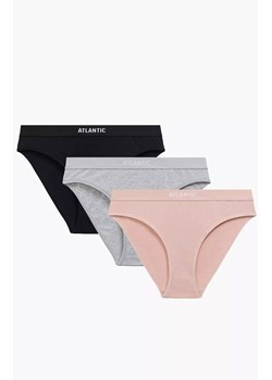 Atlantic 3-pack figi damskie Sport 3CLP-012-CZA/ROS/SZM, Kolor czarno-różowy, Rozmiar S, ATLANTIC ze sklepu Primodo w kategorii Majtki damskie - zdjęcie 186118845
