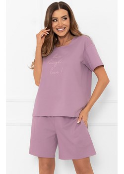 Bawełniana piżama damska na krótki rękaw i krótkie spodenki wrzosowa Ksara, Kolor wrzosowy, Rozmiar S, Italian Fashion ze sklepu Primodo w kategorii Piżamy damskie - zdjęcie 186119307