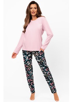 Bawełniana piżama damska na długi rękaw i długie spodnie Marisal, Kolor różowo-granatowy, Rozmiar S, Italian Fashion - id: 217485 - marki Italian Fashion - 186119326 Bawełniana piżama damska na długi rękaw i długie spodnie Marisal, Kolor różowo-granatowy, Rozmiar S, Italian Fashion ze sklepu Primodo w kategorii Piżamy damskie - zdjęcie 186119326