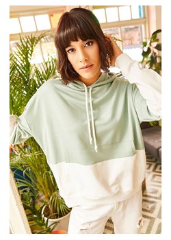 trendyol Bluza w kolorze biało-jasnozielonym ze sklepu Limango Polska w kategorii Bluzy damskie - zdjęcie 186120346